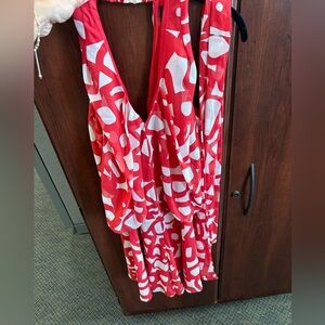 Stile Benetton Red and White Dress with Tie